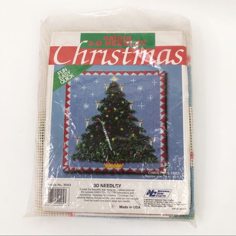 Vintage 1990s 3D Needlry Christmas Tree 1991 - Picture 2 of 7